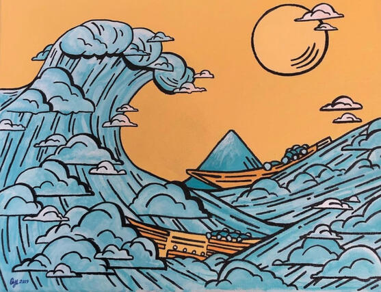 gr8 wave (2019 | acrylic)